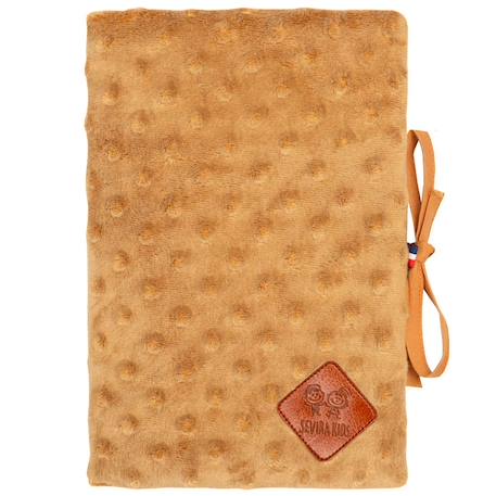 Protège carnet de santé en minky Bleu+Camel+Denim+Écru+Gris+Rose+Vert émeraude 6 - vertbaudet enfant 