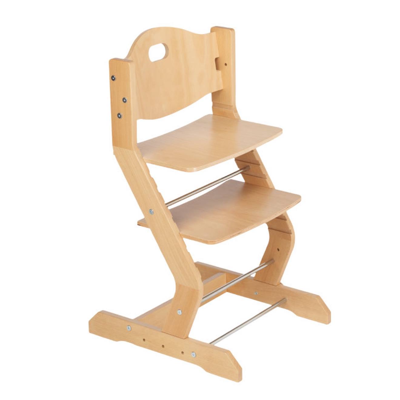 Chaise Haute Évolutive Pour Bébé Bois Naturel