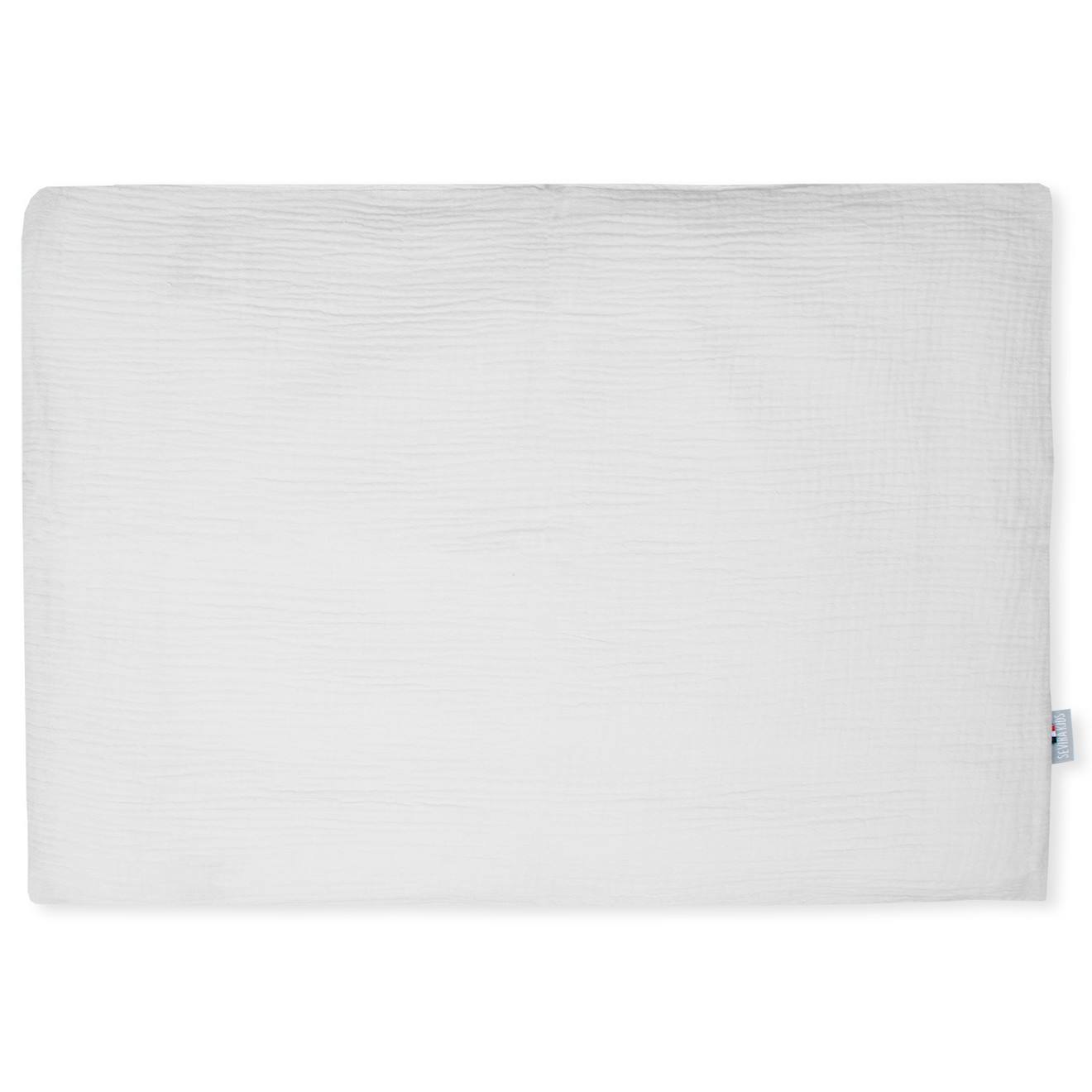 Taie D'oreiller Unie En Double Gaze De Coton Gris