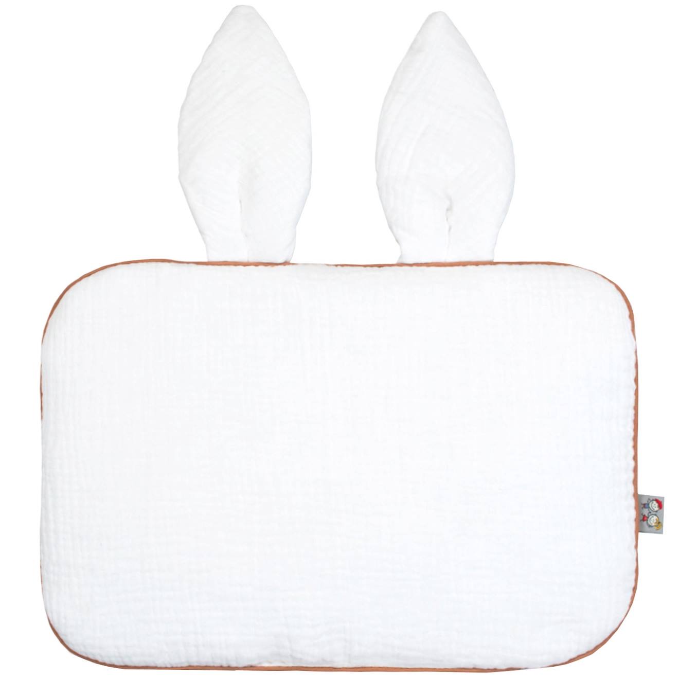 Sevira kids - Oreiller Plat Lapin En Gaze De Coton Jeanne Blanc