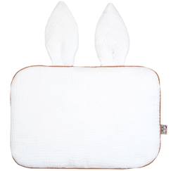 Chambre et rangement-Oreiller plat lapin en gaze de coton jeanne