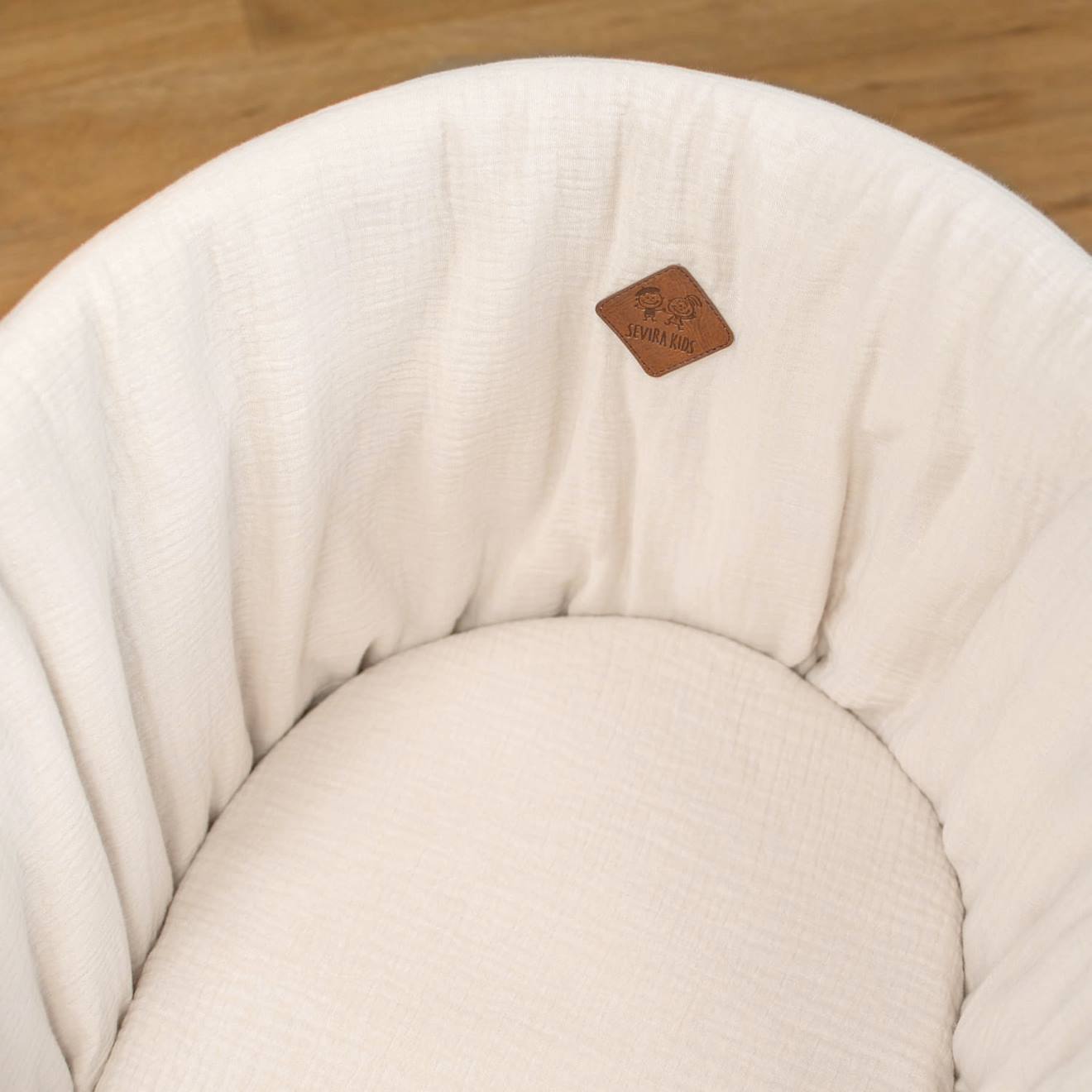 Drap Housse Couffin Ovale En Gaze De Coton Jeanne Beige (Sevira Kids) - Image 2