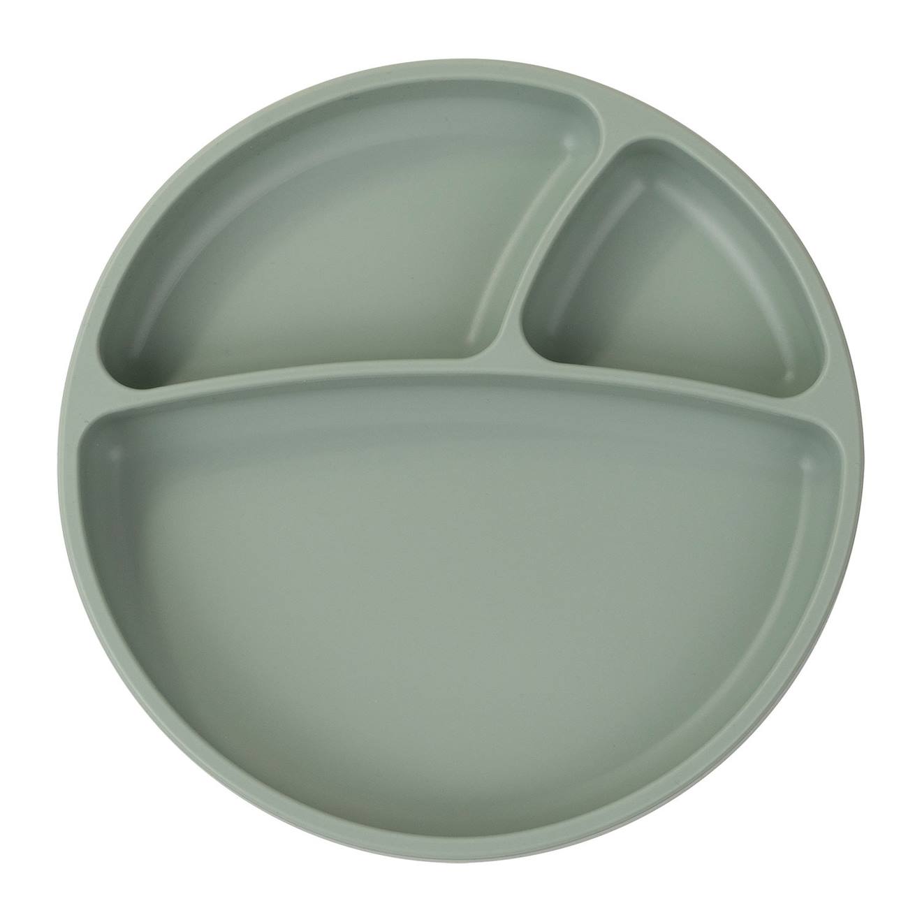 Assiette Bébé À Ventouse En Silicone Vert Amande