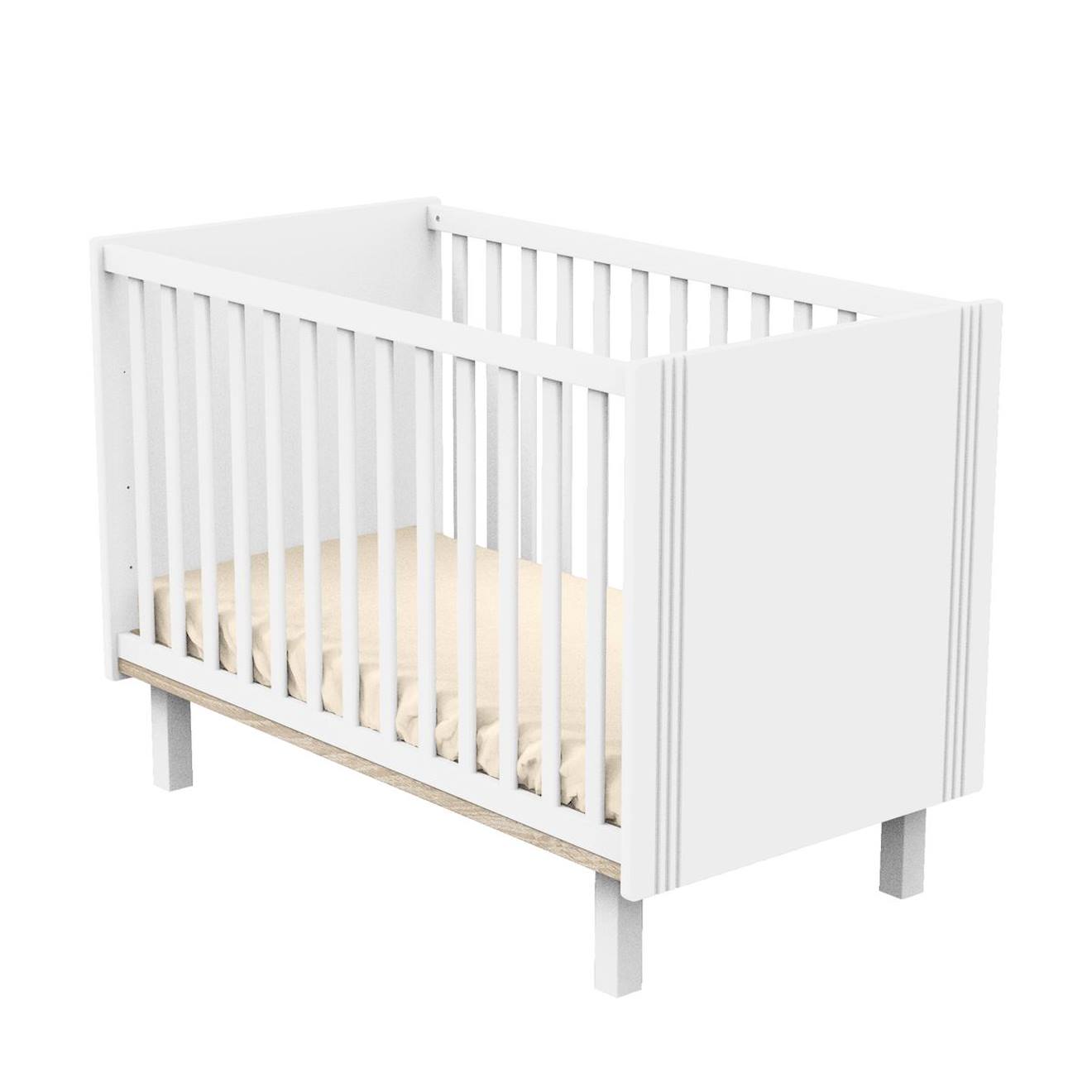 Lit Bébé À Barreaux Blanc