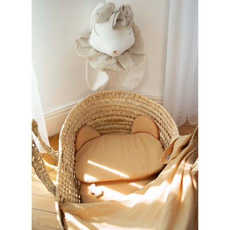 Oreiller bébé plat ourson en gaze de coton jeanne Beige+Blanc+Camel+Écru+Gris clair+Terracotta+Vert de gris+Vieux rose 14 - vertbaudet enfant 
