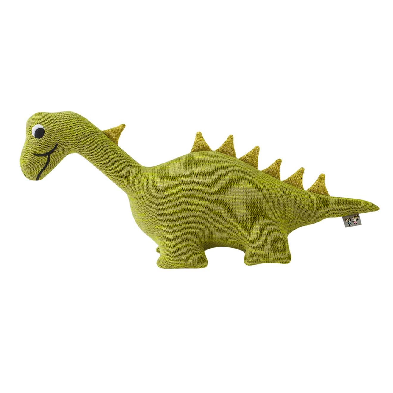 Peluche En Coton Tricot Dinosaure Vert