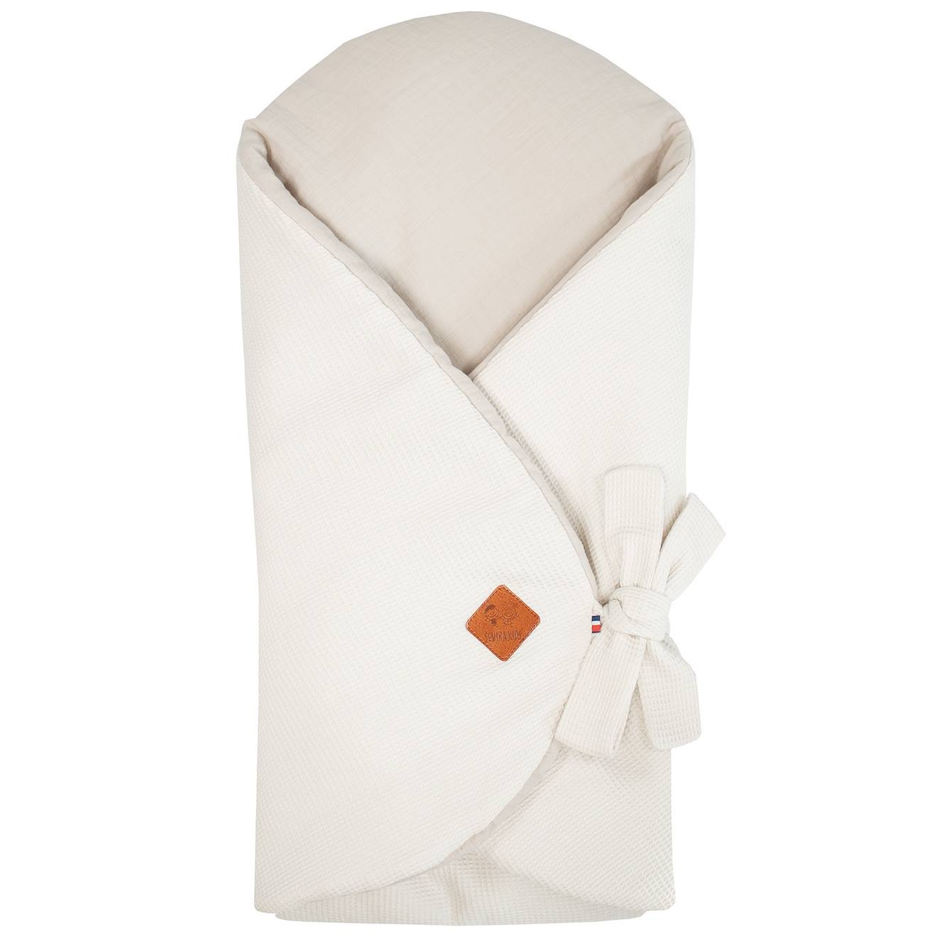 Couverture D'emmaillotage Évolutive En Nid D'abeille Beige