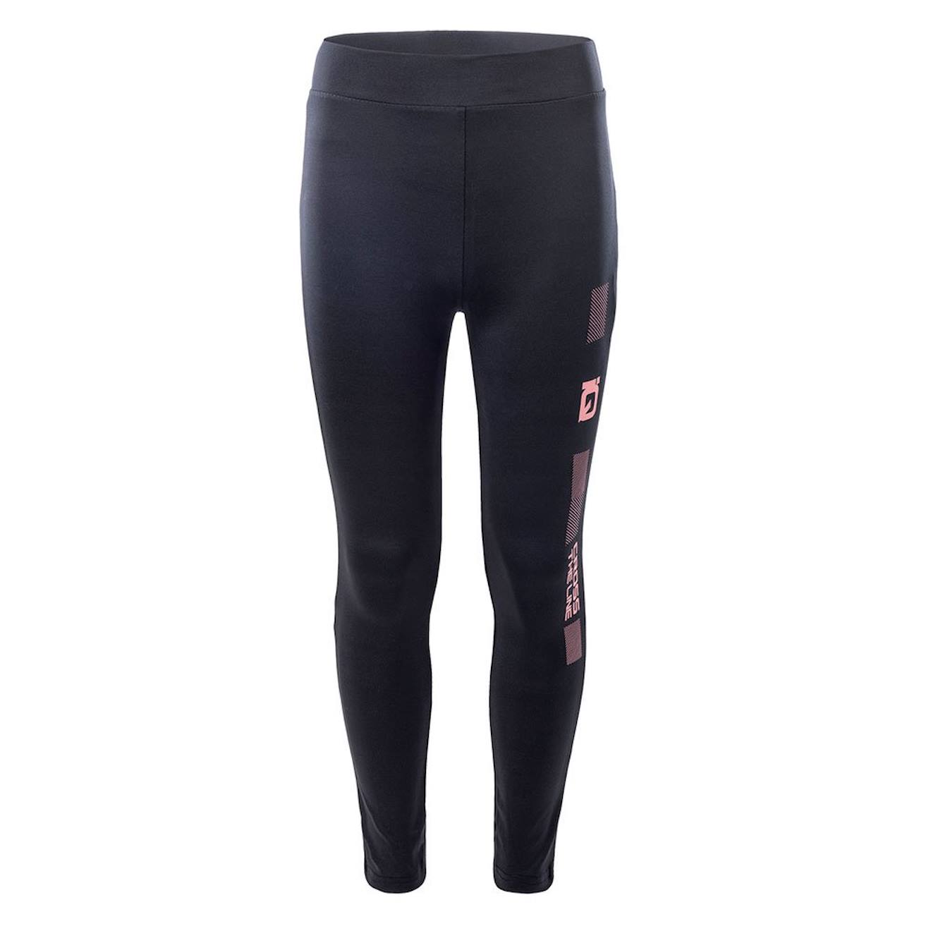 Legging Polyester Simba Noir / Corail Clair