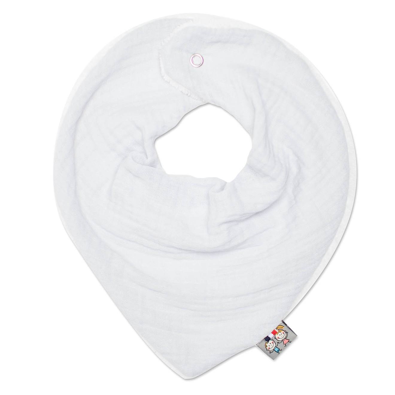 Bavoir Bandana Gaze De Coton Jeanne Blanc