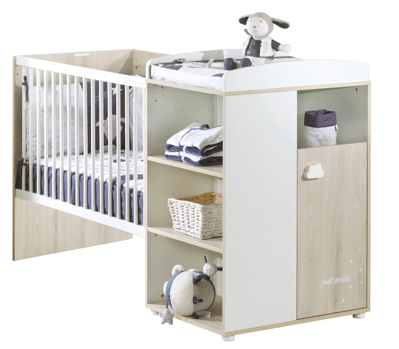 Baby Price - Lit Combiné Evolutif En Bois Blanc