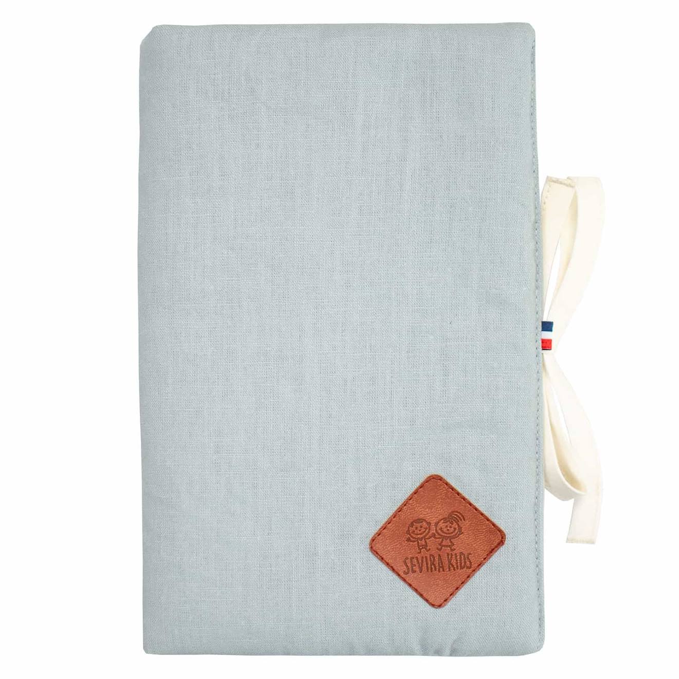 Protège Carnet De Santé En Lin Vert De Gris