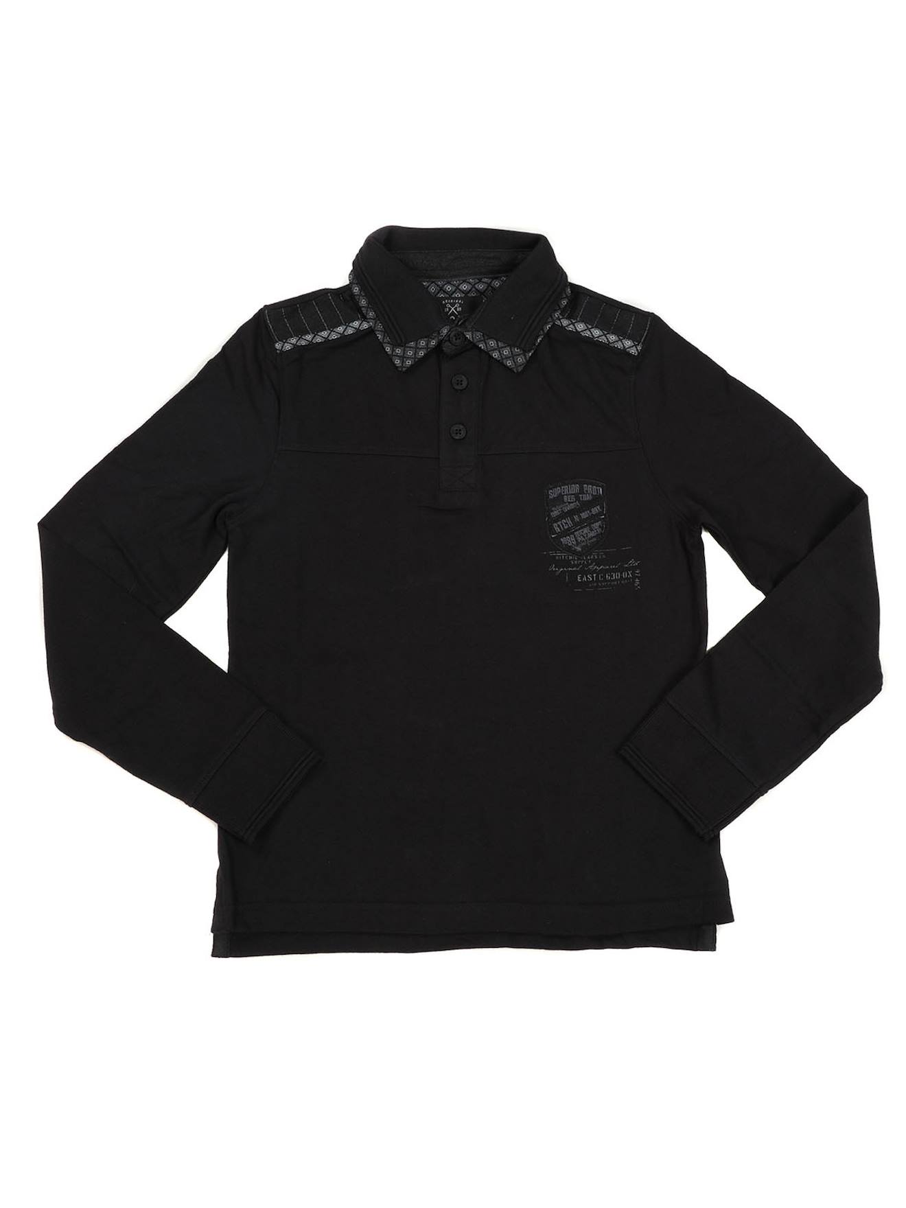 Polo poppy garçon noir