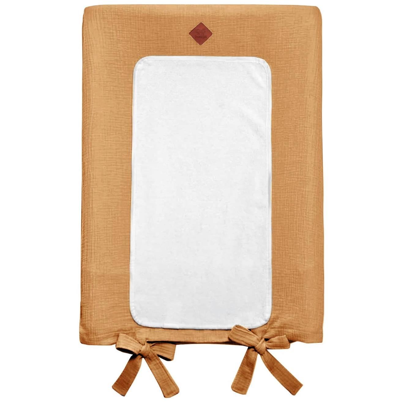 Housse De Matelas À Langer En Gaze De Coton Jeanne Camel