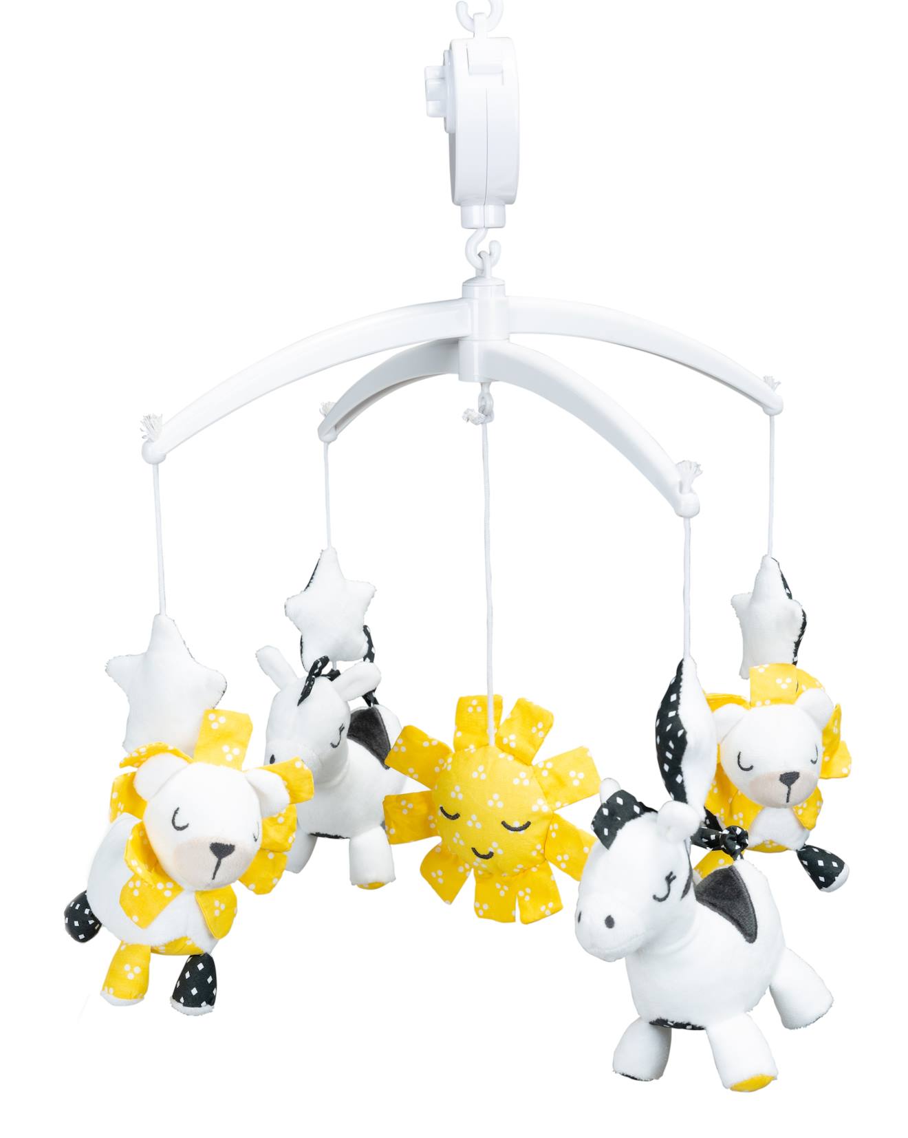 Mobile Musical En Velours Blanc