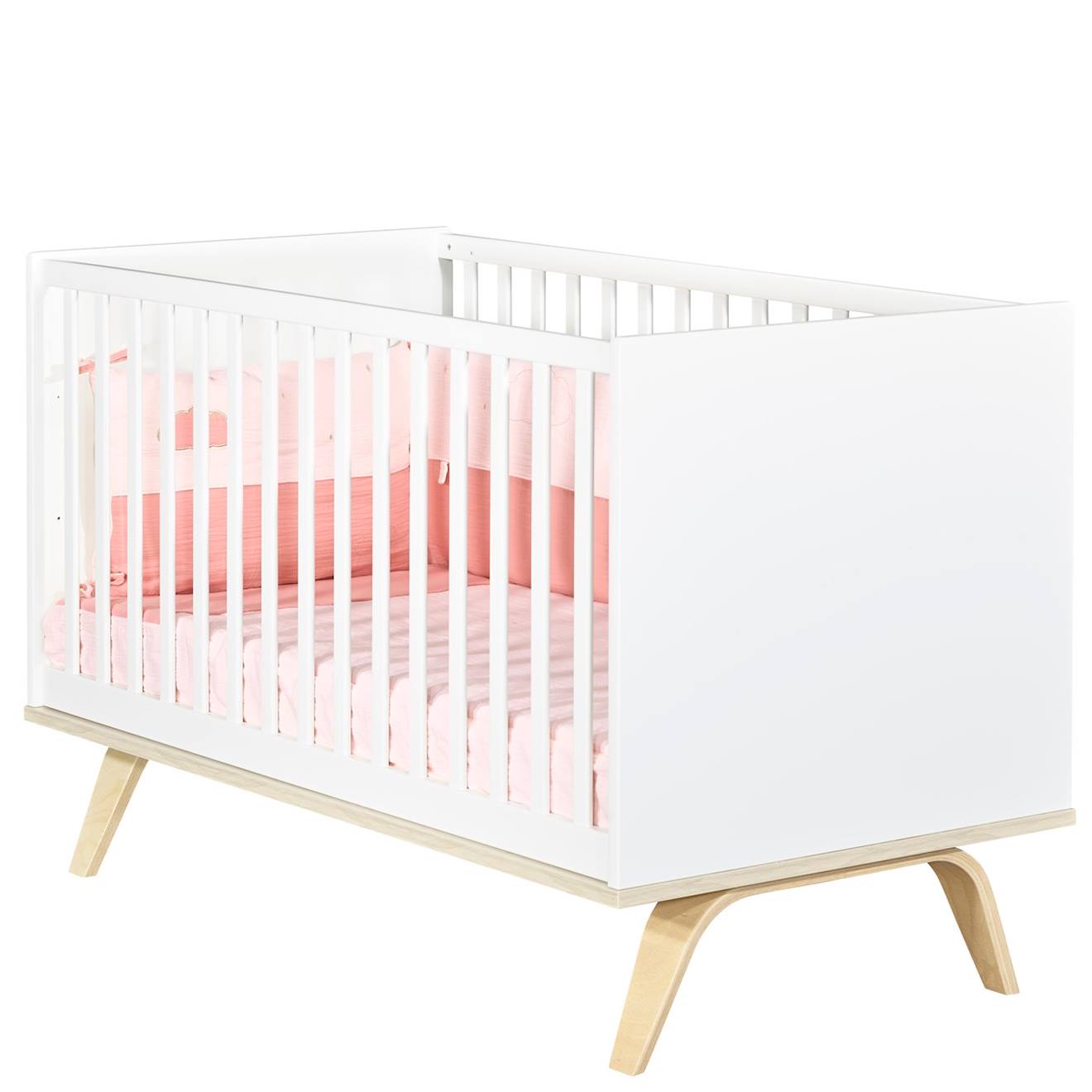 Lit Bébé Évolutif En Bois Blanc