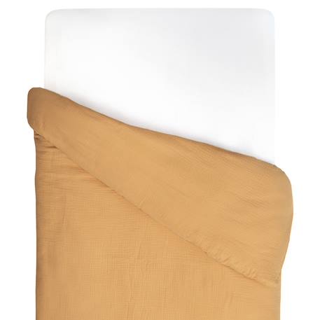 Housse de couette en gaze de coton jeanne Beige+Blanc+Blanc à pois or+Bleu+Camel+Écru+Gris clair+Rose+Terracotta+Vert de gris 23 - vertbaudet enfant 