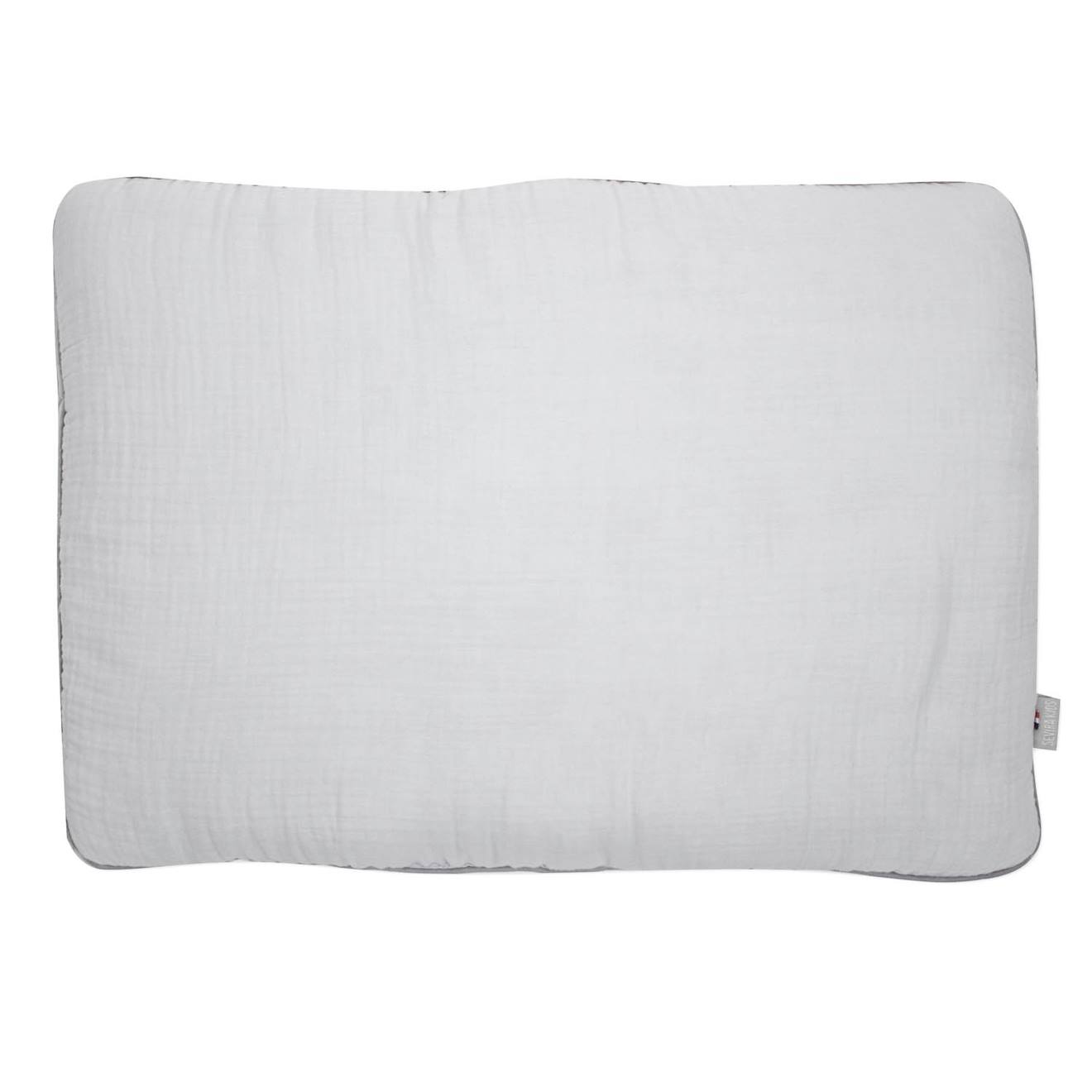 Oreiller Plat En Gaze De Coton Jeanne Gris Clair