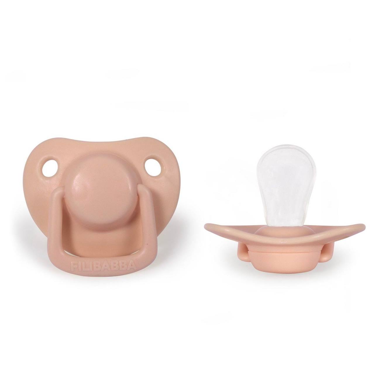 Lot De 2 Sucettes Anatomique En Silicone Pêche