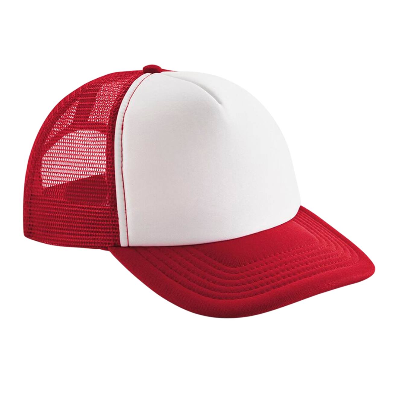 Casquette Trucker Polyester Rouge Classique / Blanc