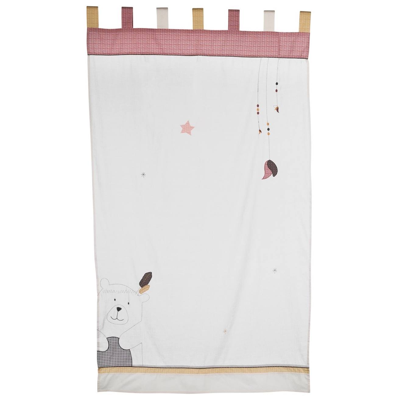 Rideau À Pattes En Coton Beige