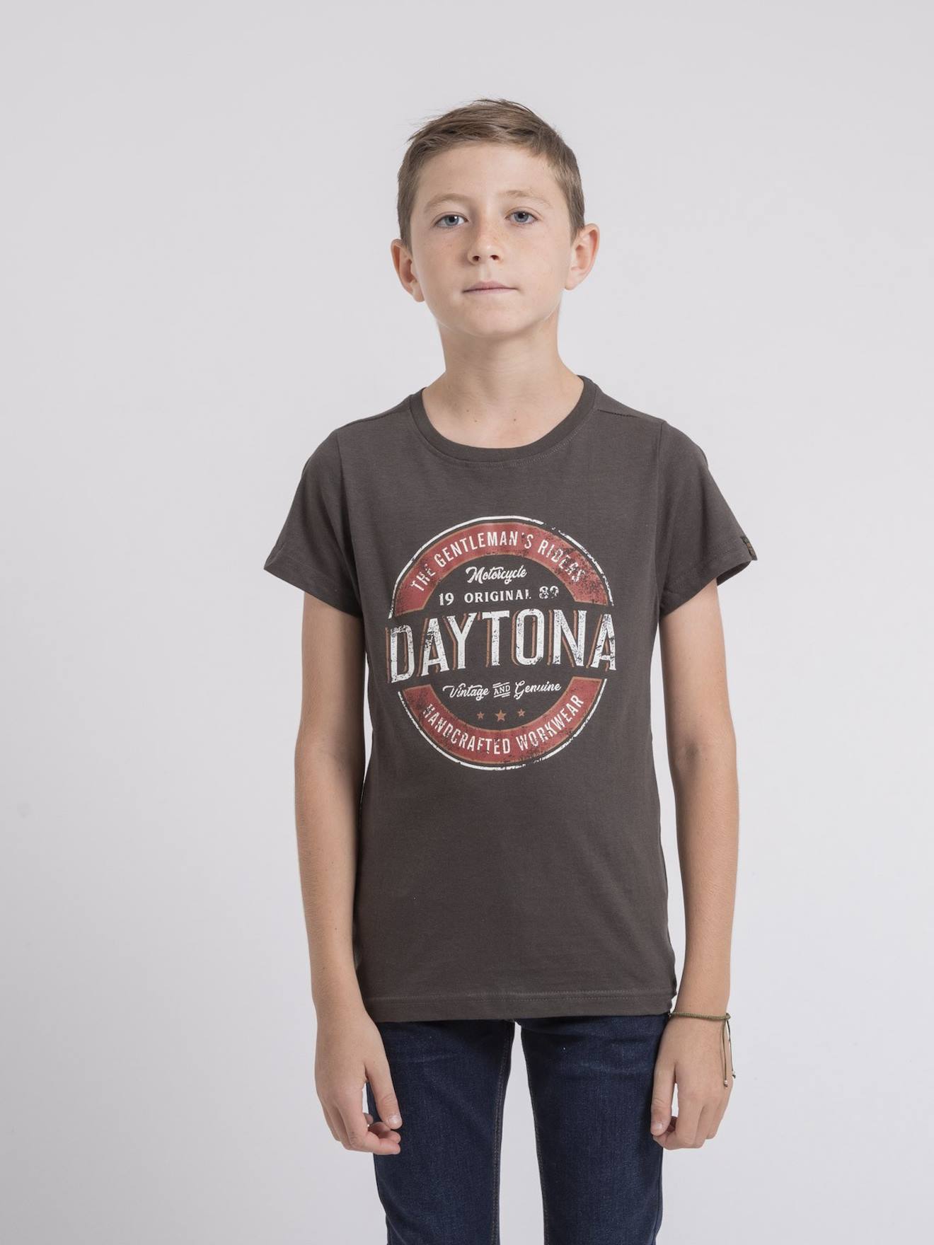 T-shirt Col Rond Pur Coton Jocoby Garçon Gris