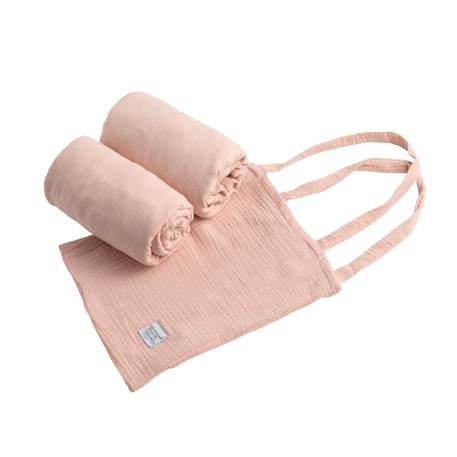Lot 2 draps housse pour lit évolutif bébé en coton - original Blanc+Bleu ciel+Bleu nuit+Jaune+Rose 14 - vertbaudet enfant 