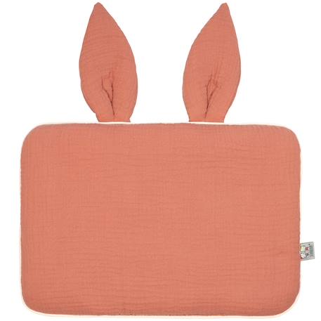 Oreiller plat lapin en gaze de coton jeanne Beige+Blanc+Blanc à pois or+Bleu+Camel+Écru+Gris clair+Terracotta+Vert de gris 41 - vertbaudet enfant 
