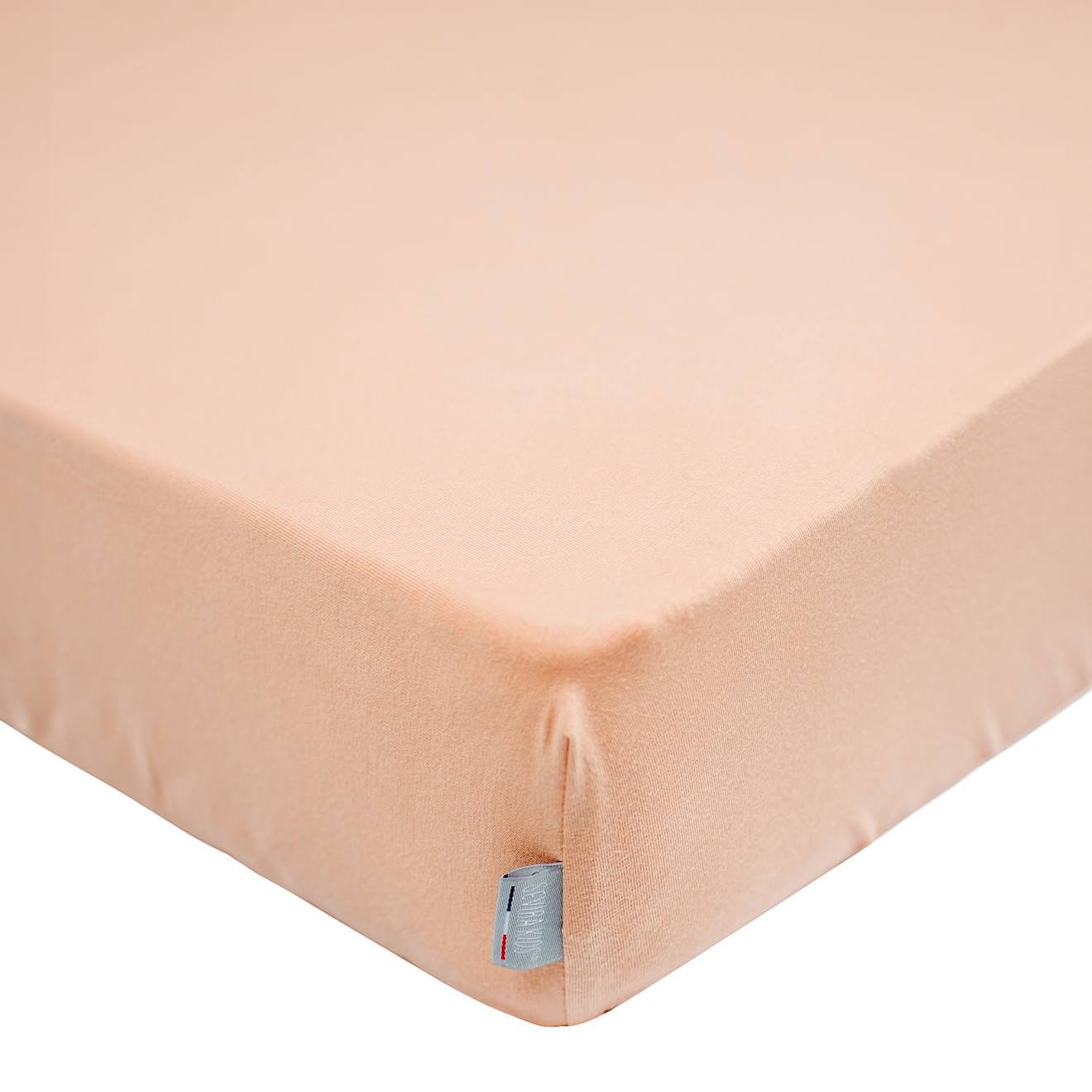 Sevira kids - Drap Housse En Coton Jersey Uni Pêche