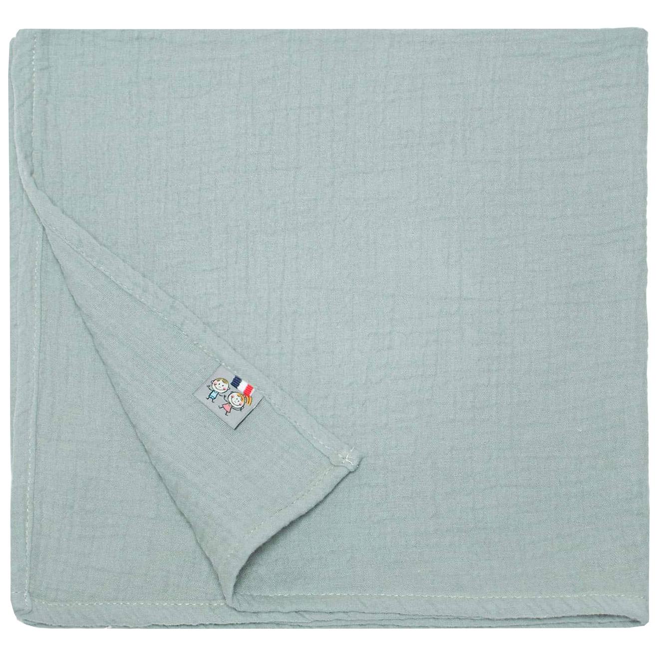Lange En Gaze De Coton Jeanne Vert De Gris