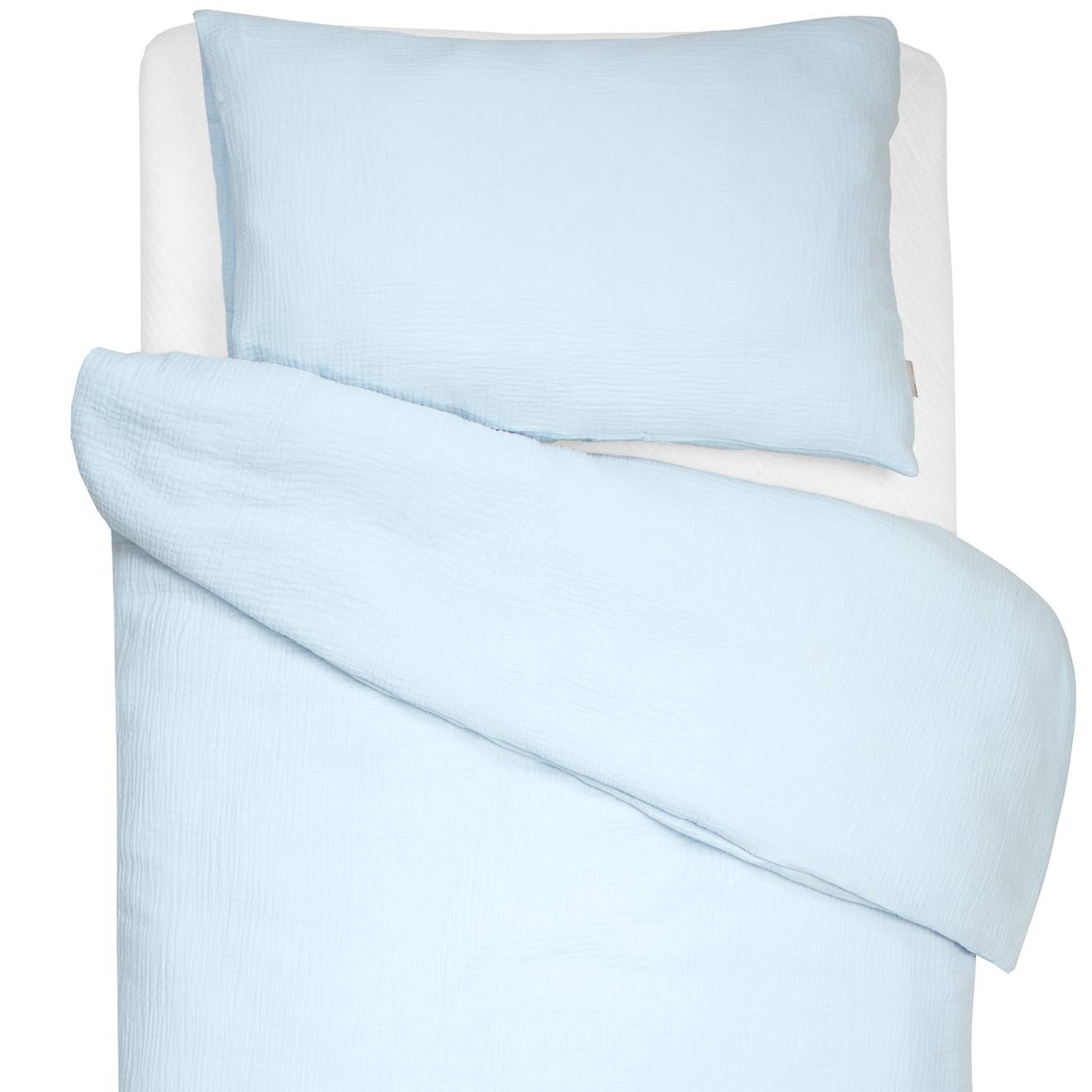 Parure De Lit Housse De Couette Et Taie D'oreiller Jeanne Bleu