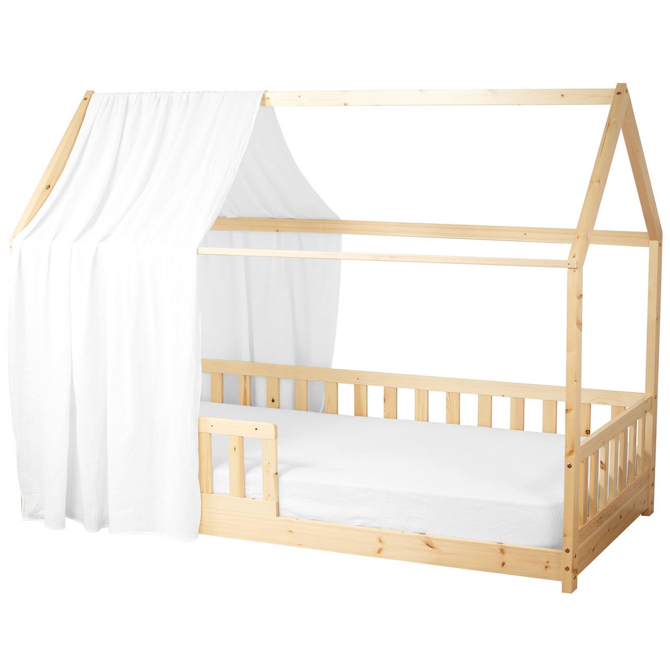 Ciel De Lit Cabane En Gaze De Coton Solo 360 Cm Blanc