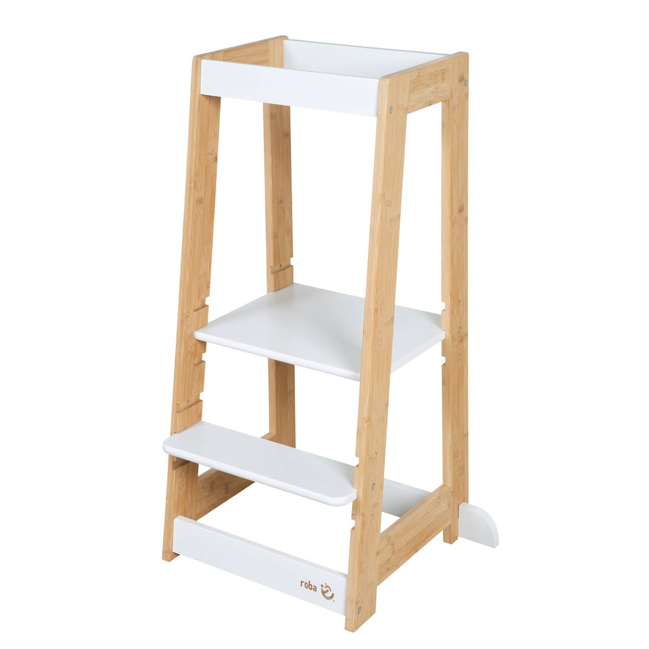 Tour D'apprentissage Évolutive En Bambou Fsc® Blanc - Naturel