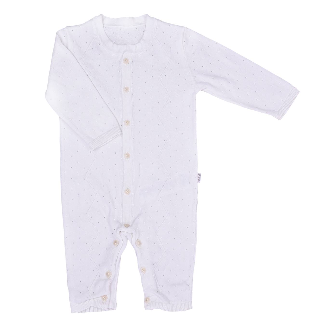 Combinaison Bébé En Tricot De Coton Bio Écru