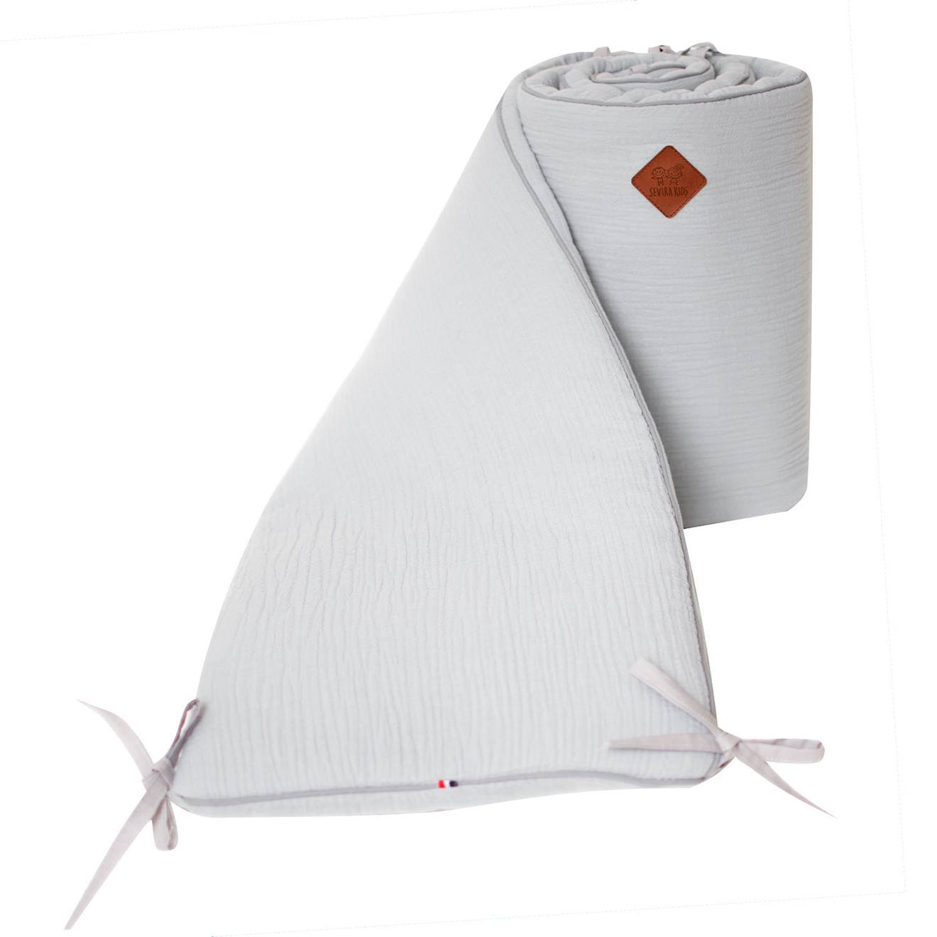 Tour De Lit Universel En Gaze De Coton Jeanne Gris Clair