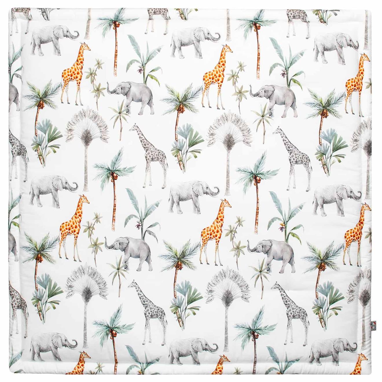 Tapis De Parc Tapis D'éveil Réversible Safari Blanc Imprimé Safari
