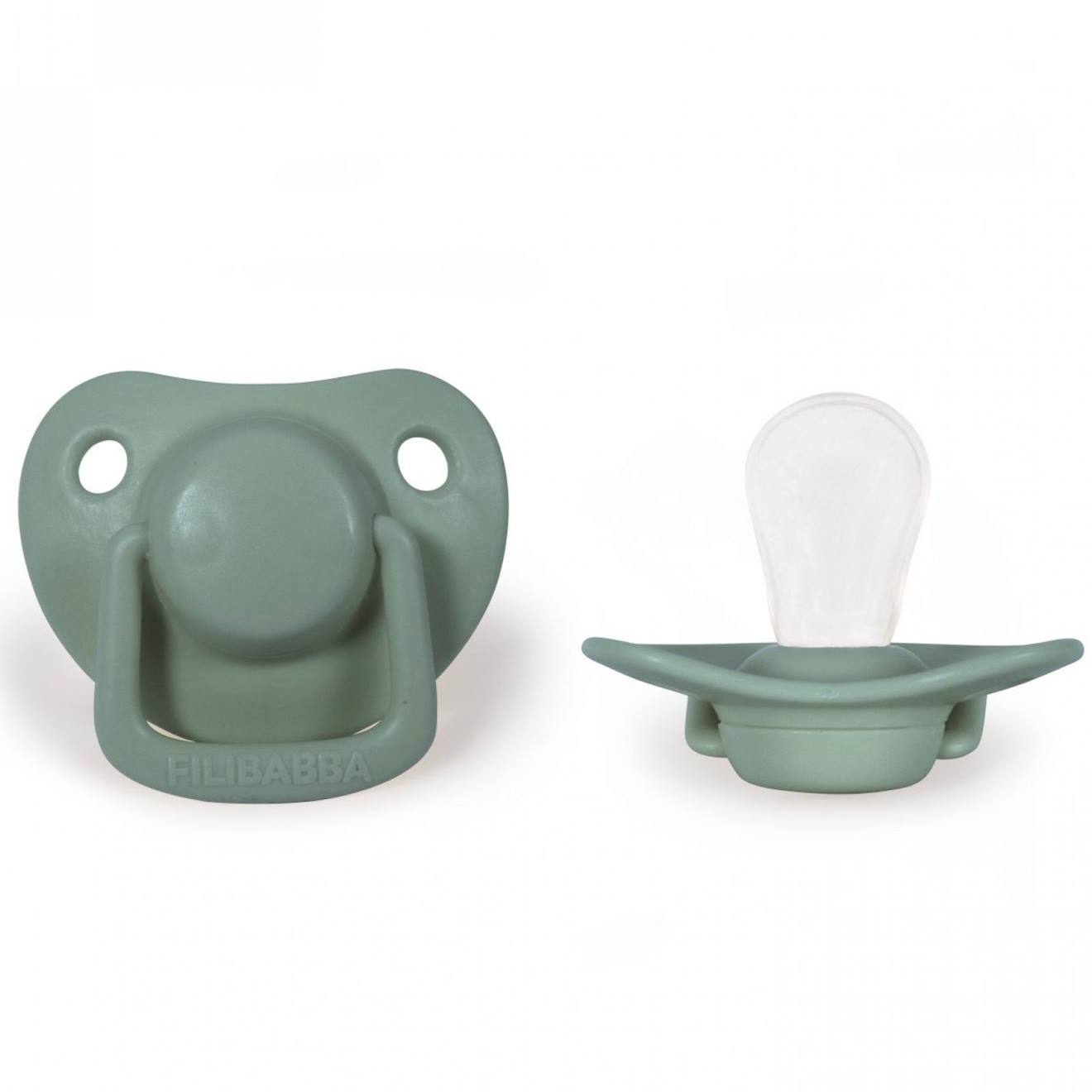 Filibabba - Lot De 2 Sucettes Anatomique En Silicone Vert Eucalyptus