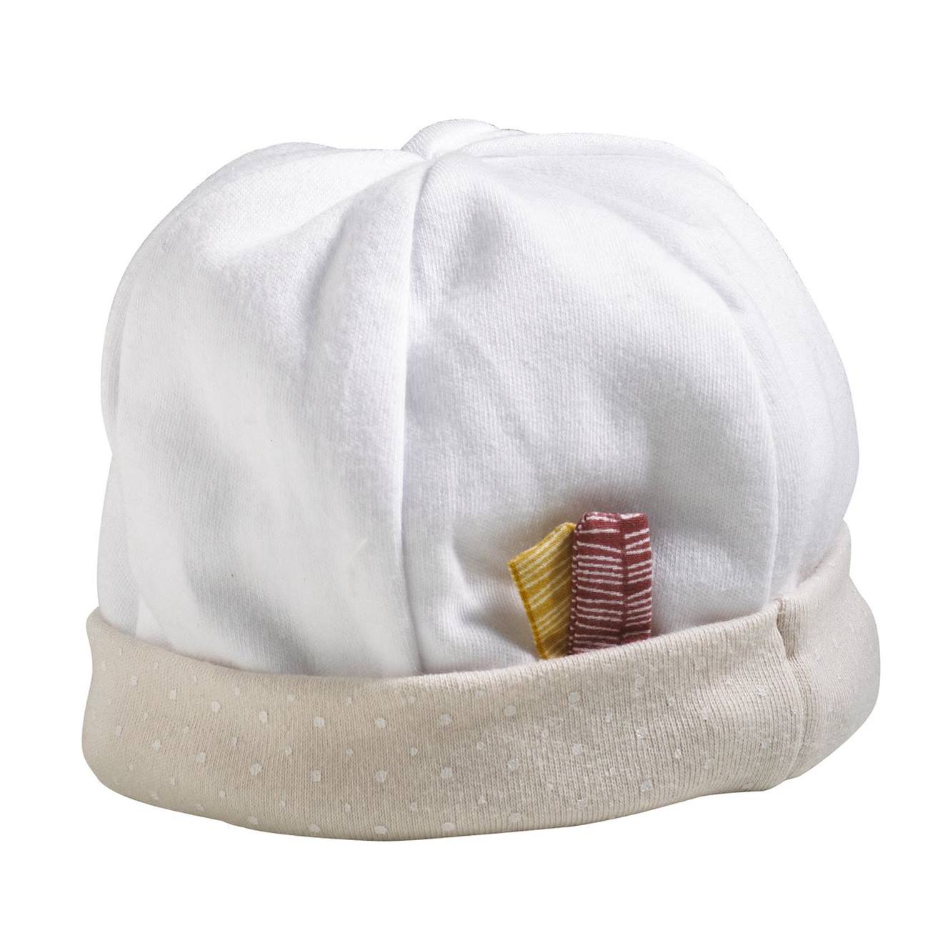 Bonnet De Naissance En Coton Blanc