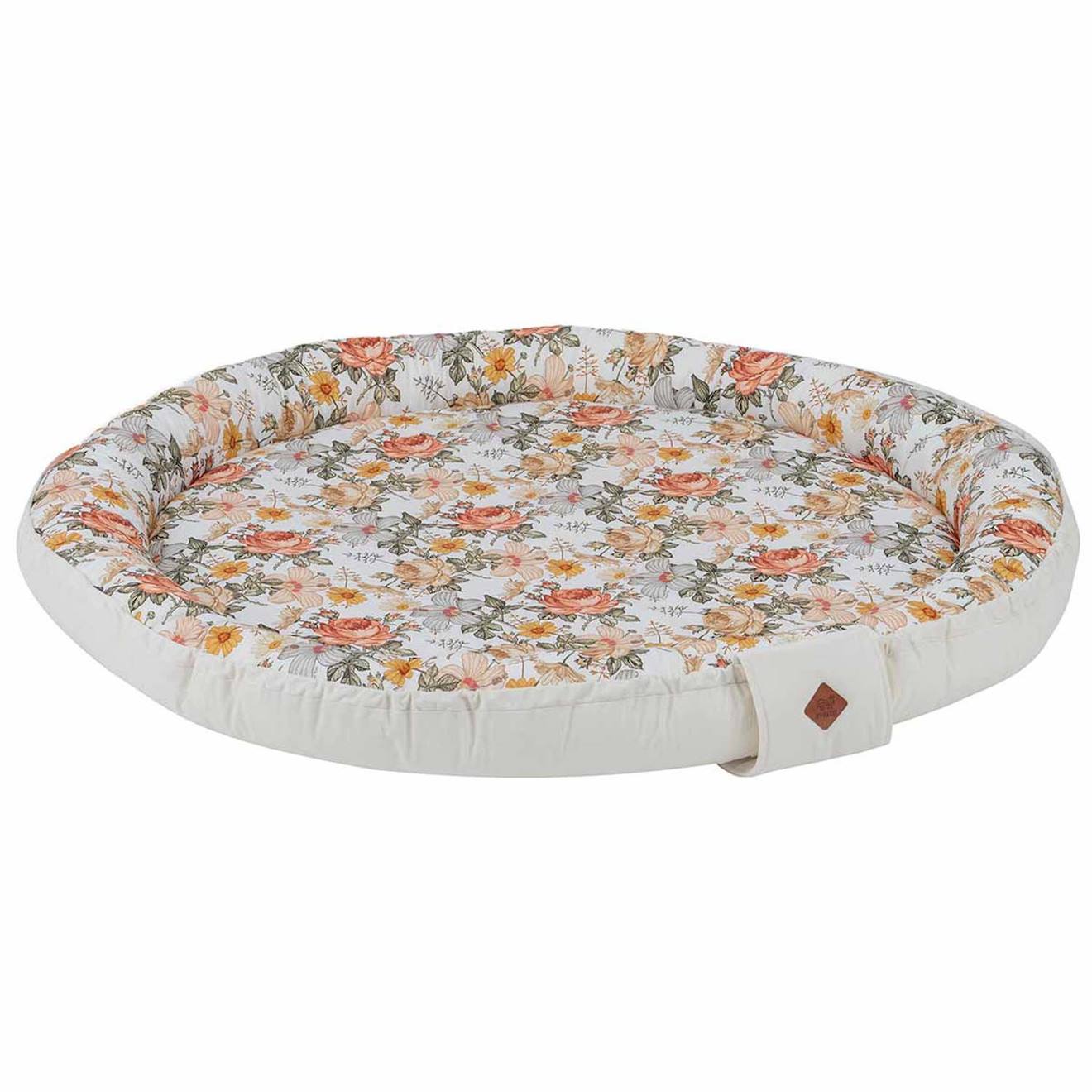 Parc De Jeux Tapis D'éveil Néo Vintage Blanc Imprimé Floral