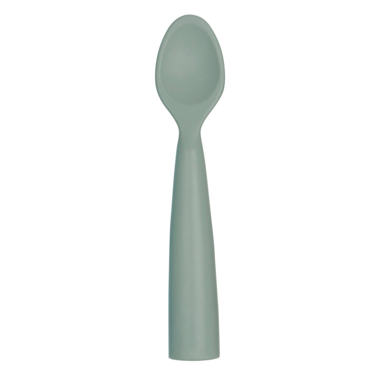 Cuillère Bébé En Silicone Vert Amande