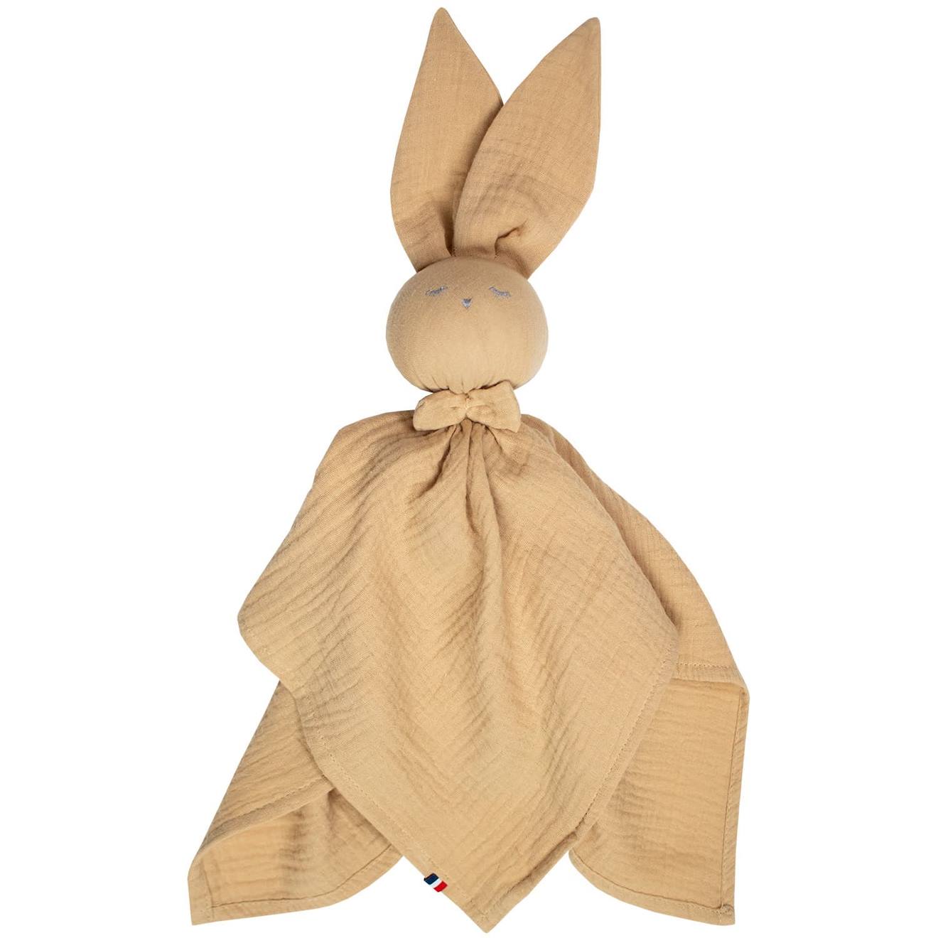 Doudou Lapin En Gaze De Coton Jeanne Biscuit