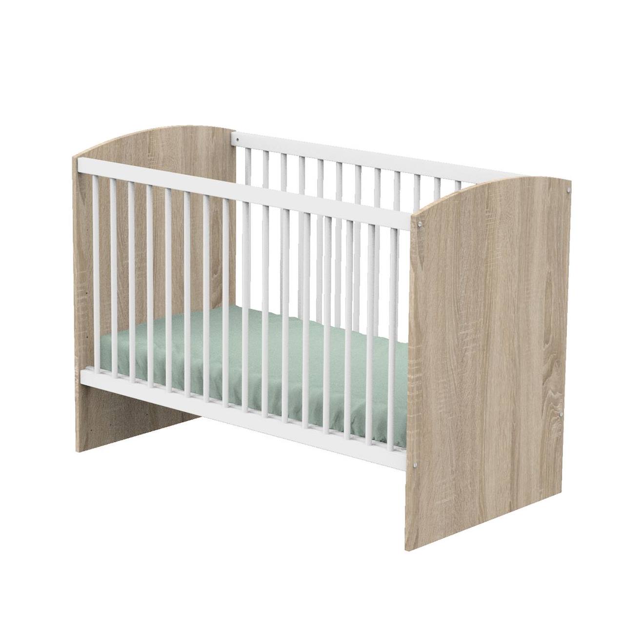 Lit Bébé À Barreaux - Access Marron/blanc