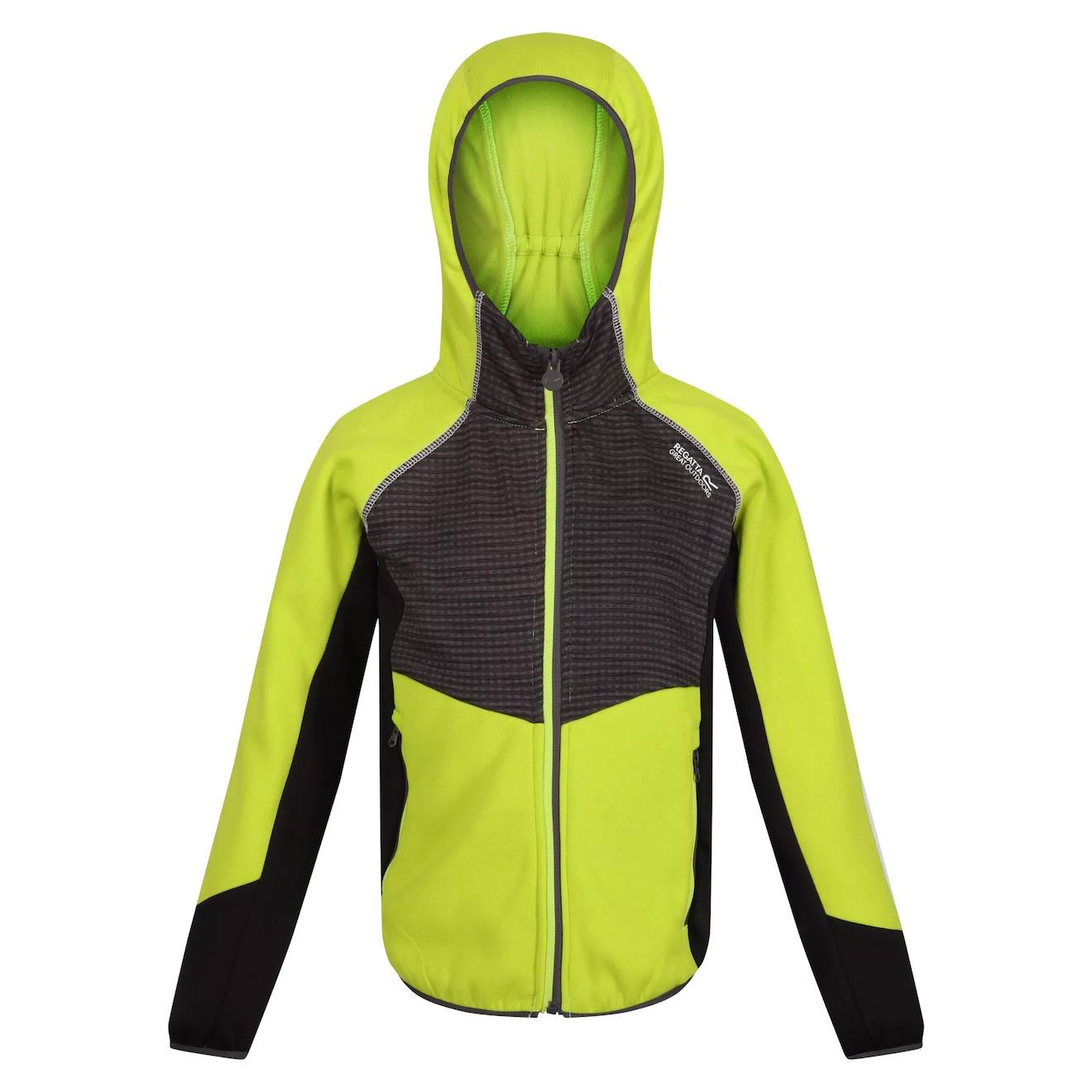 Veste Polaire Polyester Prenton Vert Kaki Clair / Gris Foncé