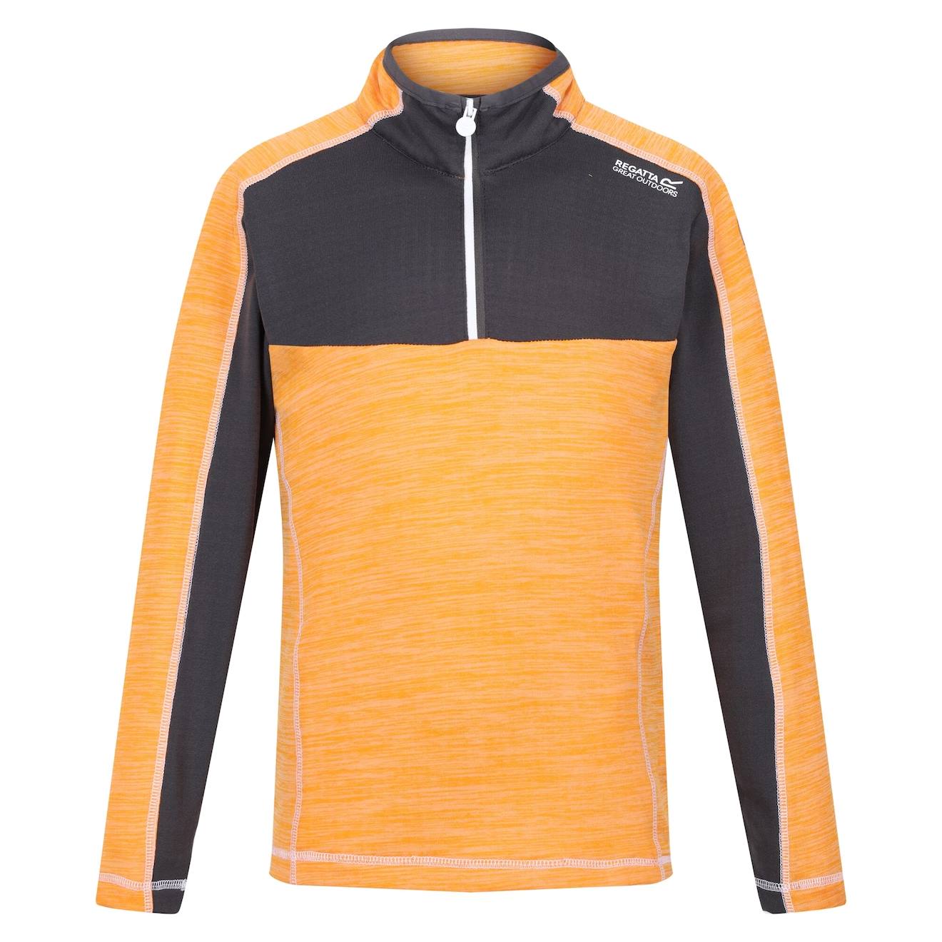 Haut Polaire Polyester Hewley Orange Clair / Gris Phoque