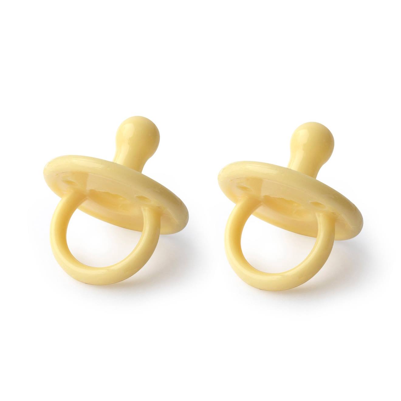 Lot De 2 Sucettes En Silicone Jaune
