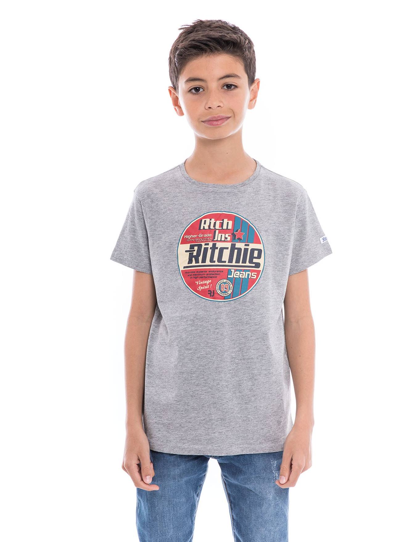 T-shirt Pur Coton Organique Nagel Boy Gris