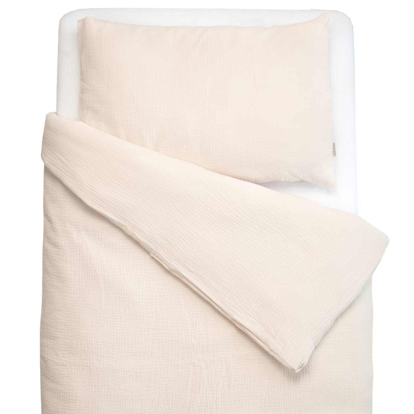 Parure De Lit Housse De Couette Et Taie D'oreiller Jeanne Beige