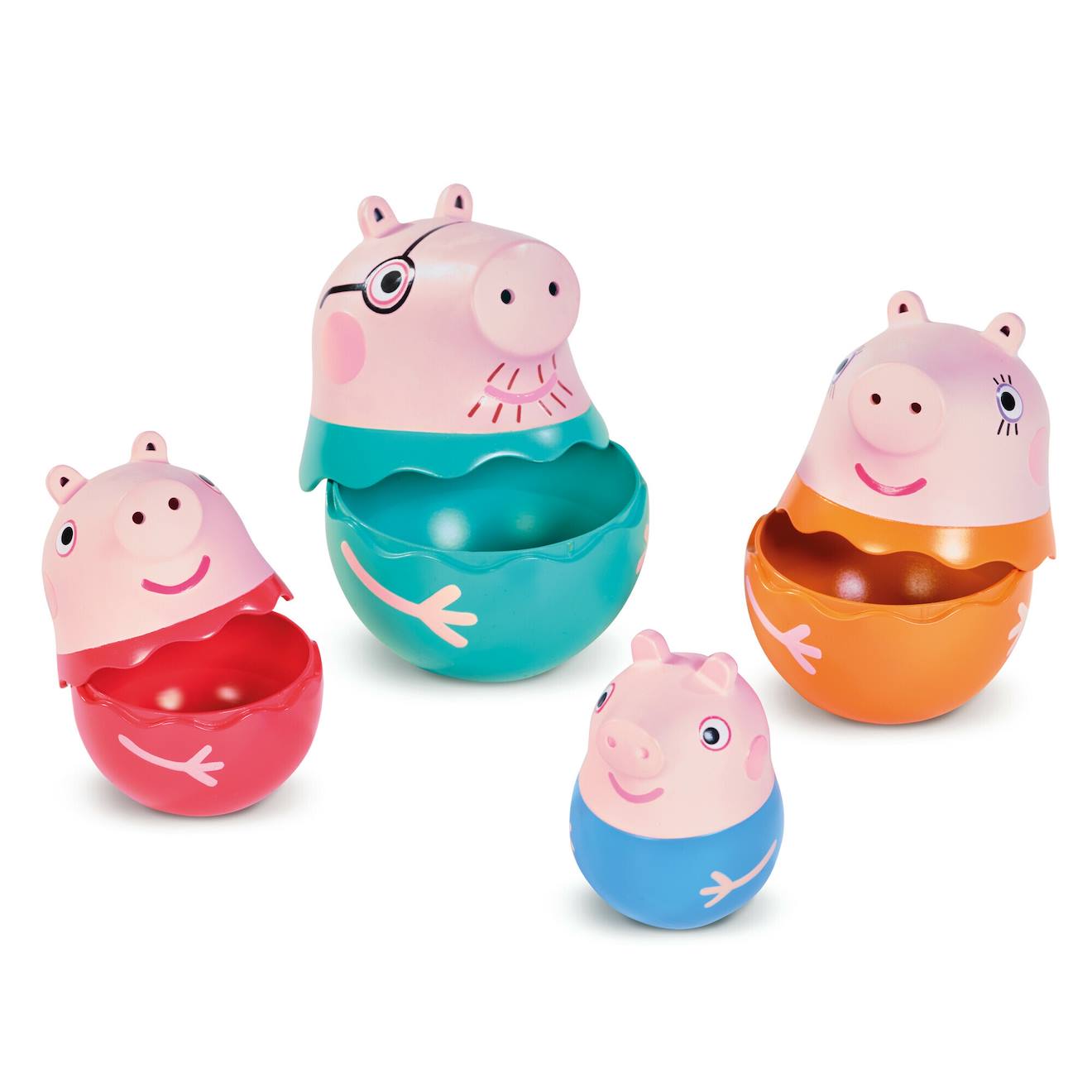 Jouet De Bain - Famille Peppa Gigognes Dès 18 Mois Multicolore