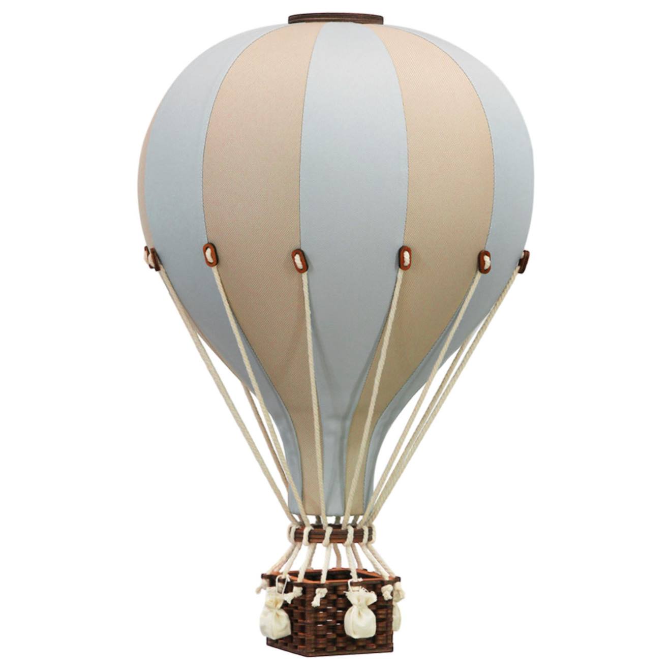 Montgolfière Décorative - Taille S Beige Et Bleu