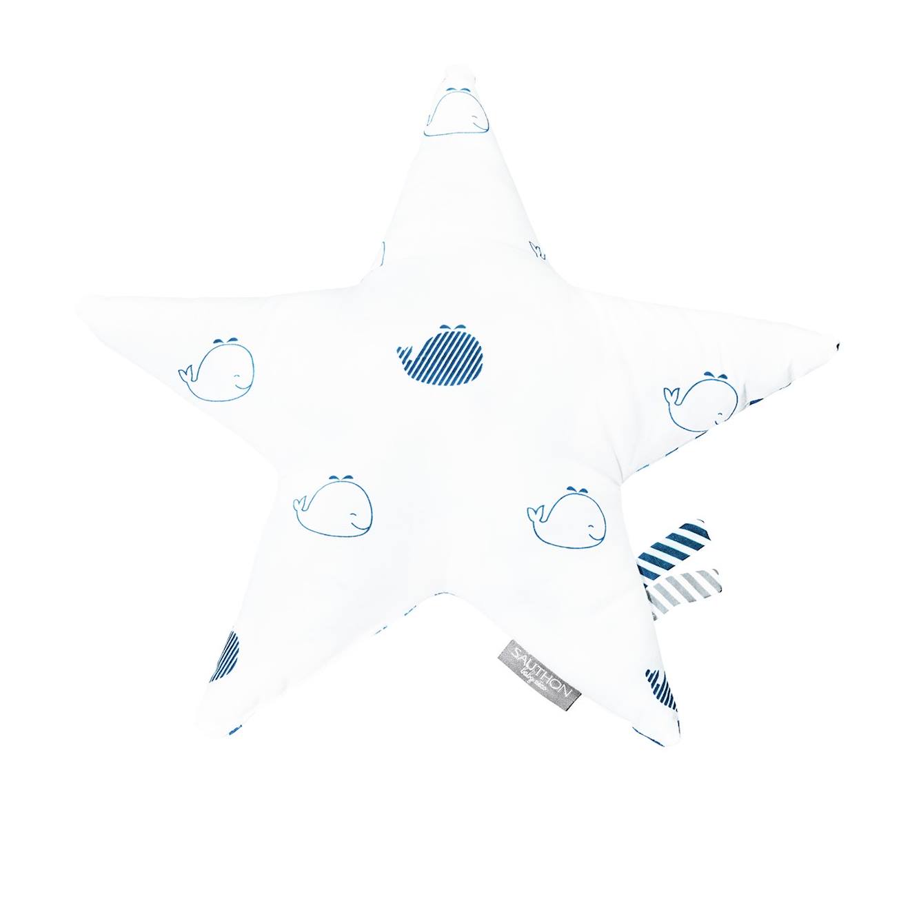 Coussin Étoile En Coton - Blue Baleine Blanc