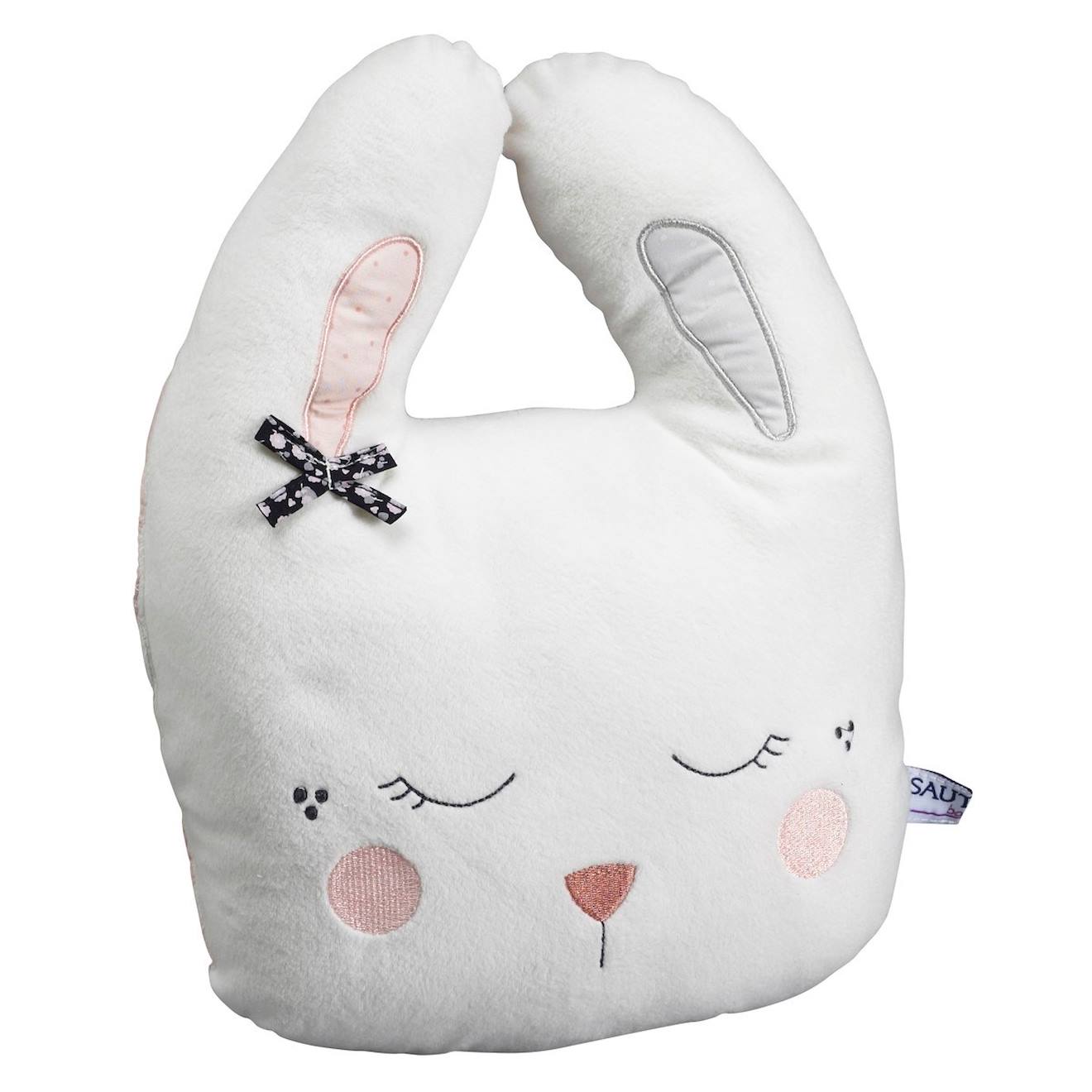 Coussin Déco Lapin En Polyester Blanc
